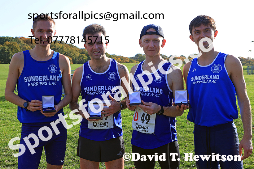 Senior men, 2024 Northern Cross Country Relays, Graves Park, Sheffield.   Photo: David T. Hewitson/Sports for All Pics